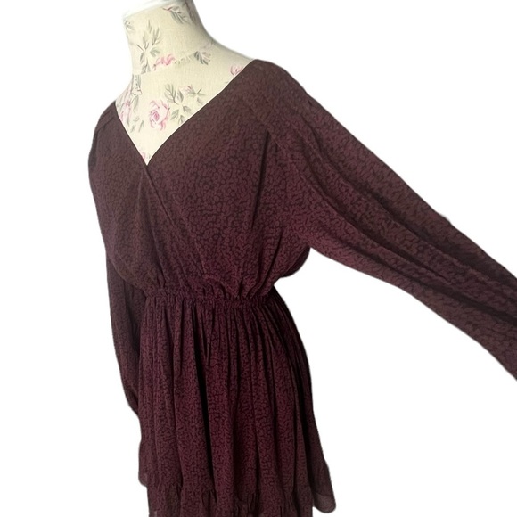 Madewell Pleated Sleeve Retro Mini dress balloon sleeves, V-neckline size M - Picture 9 of 16